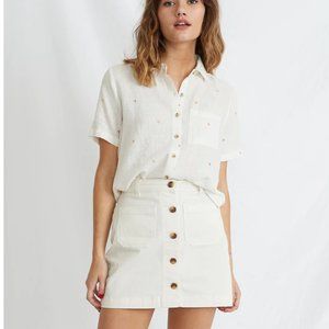 Marine Layer Shelby Mini Skirt - White (size 6)